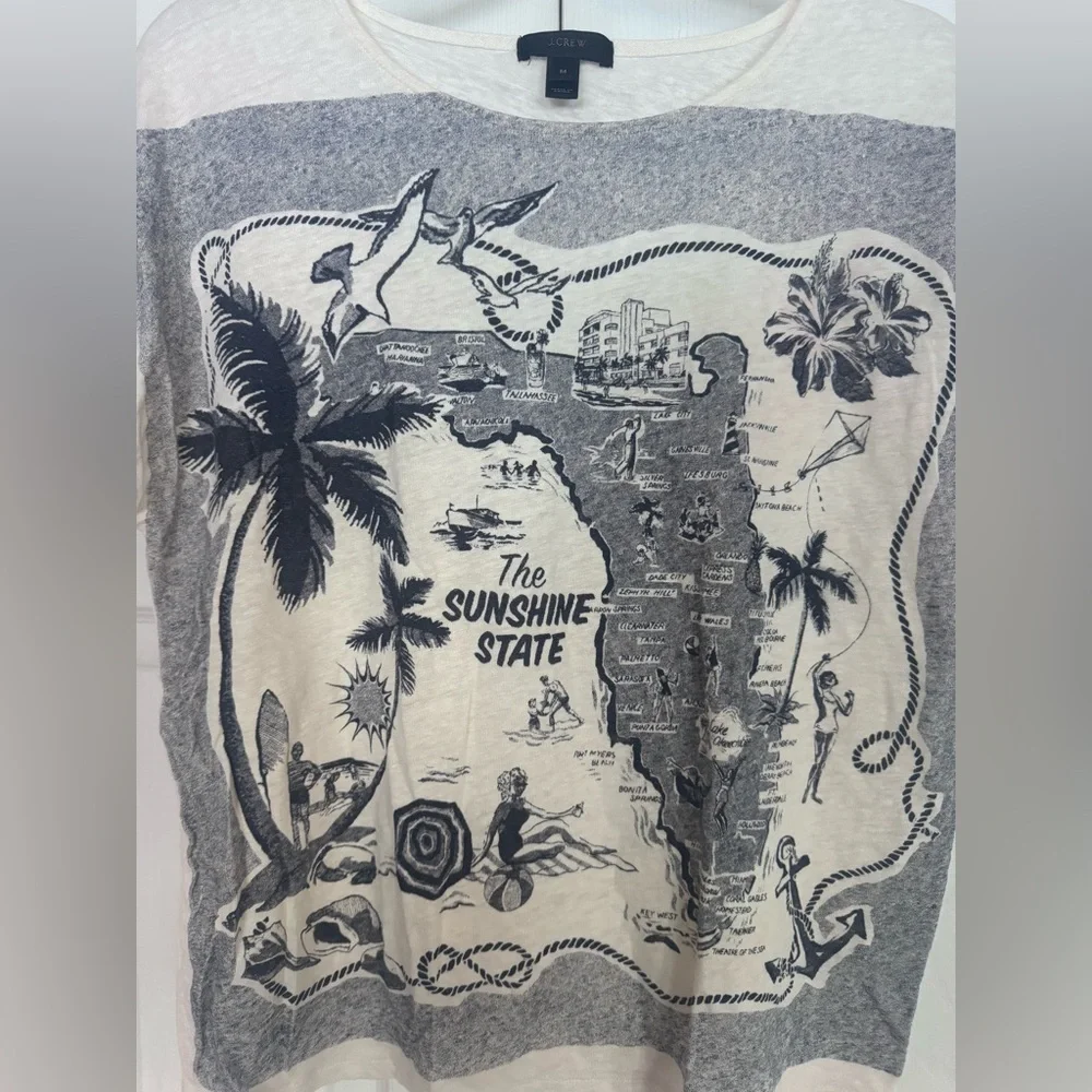J. Crew linen Florida Tee - Picture 3 of 5